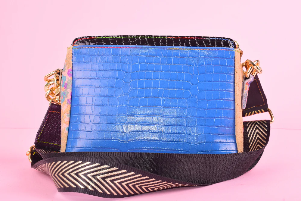 77 Sister - Borsa a mano in pelle patchwork - immagine 5