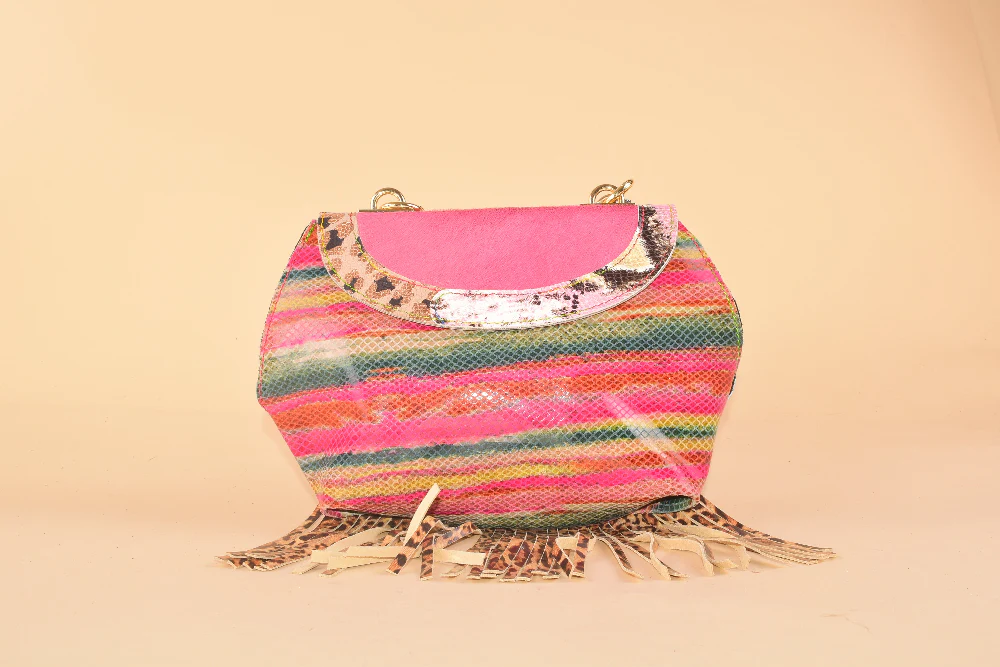 Breath Bag - Borsa in pelle con frange - immagine 2