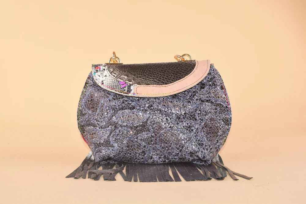 Breath Bag - Borsa in pelle con frange - immagine 5