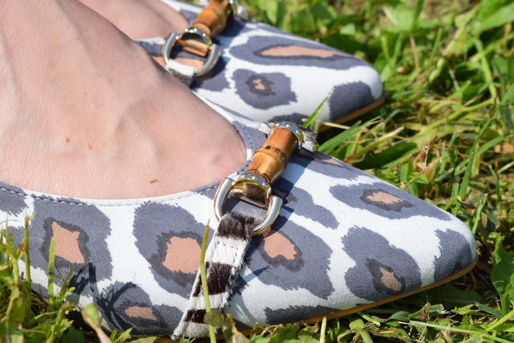 Bamboo Town - Slingback in pelle patchwork