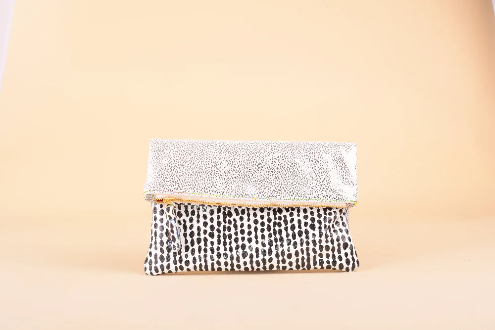 Minilie - Pochette in pelle patchwork - immagine 2