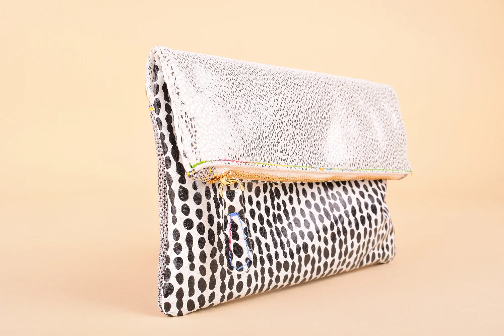 Minilie - Pochette in pelle patchwork - immagine 3