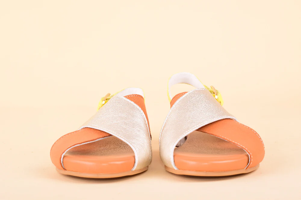 Prayayaia Sandalo Incrocio in pelle patchwork - immagine 8