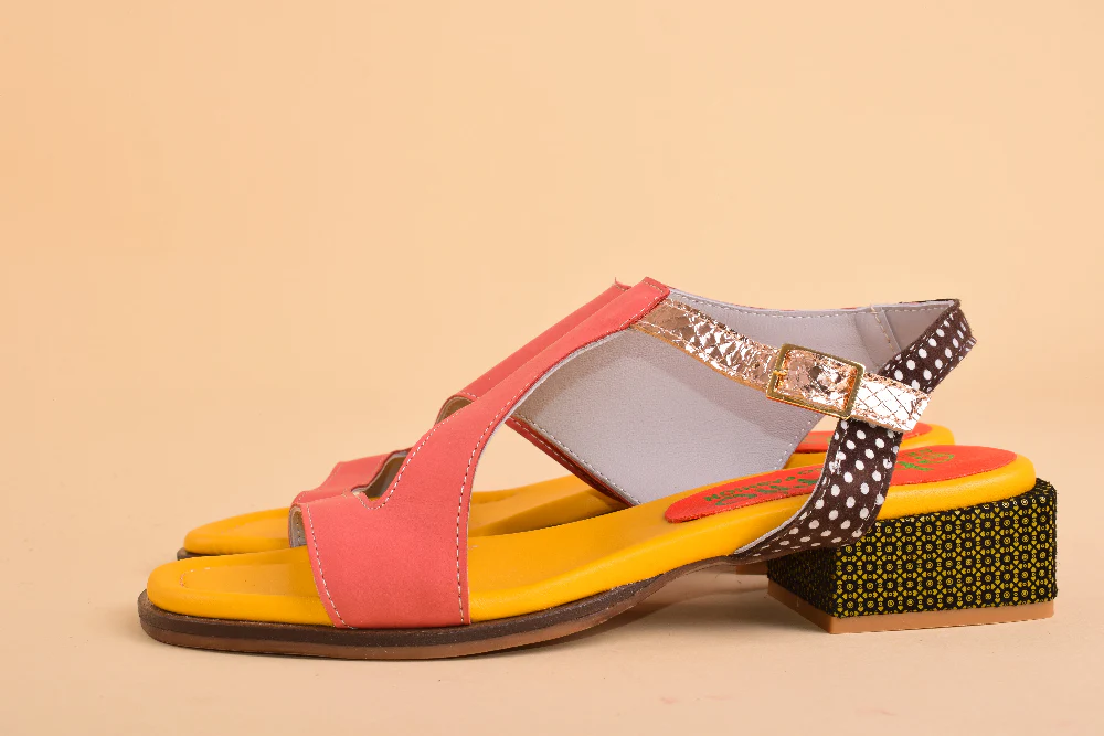 Erice T30 - Sandalo in pelle patchwork - immagine 7