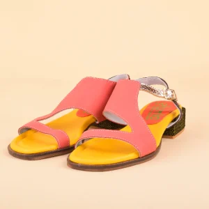 Erice T30 - Sandalo in pelle patchwork