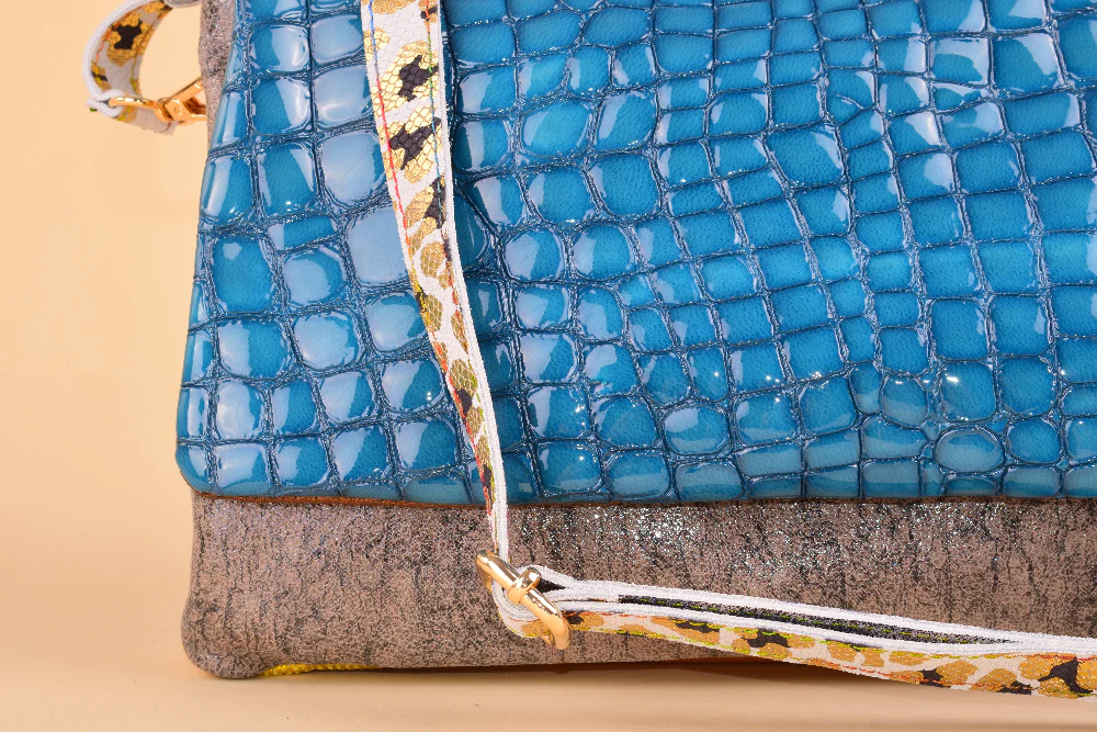 Maxi Surf & Turf - Maxi Pochette in pelle patchwork - immagine 5