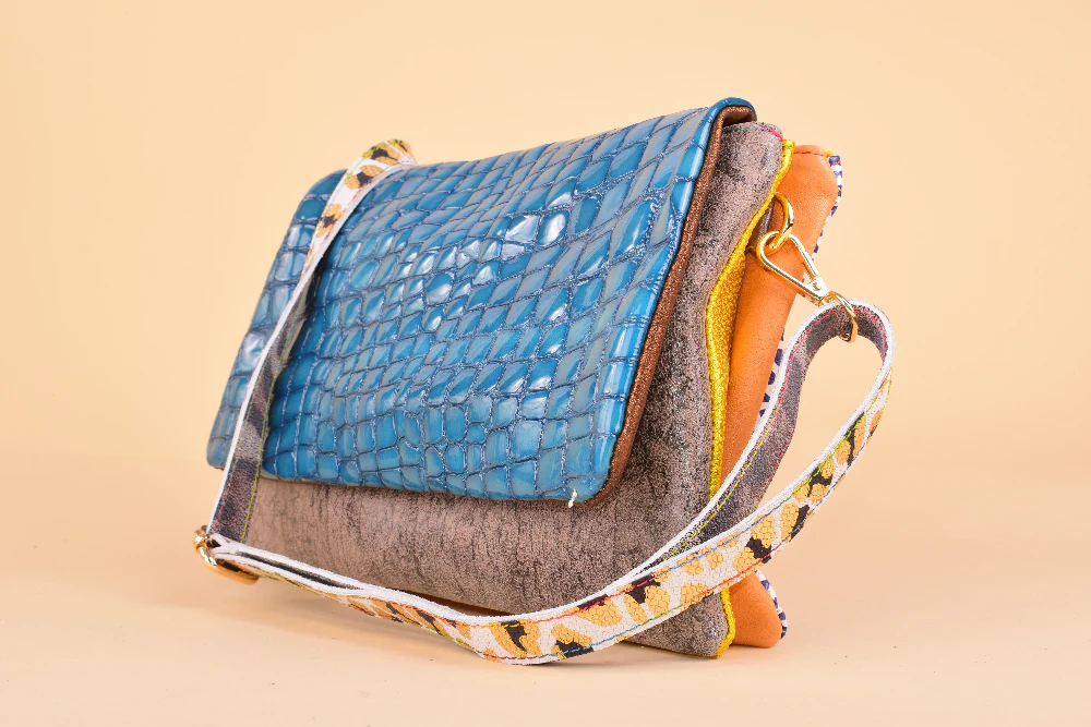 Maxi Surf & Turf - Maxi Pochette in pelle patchwork - immagine 6