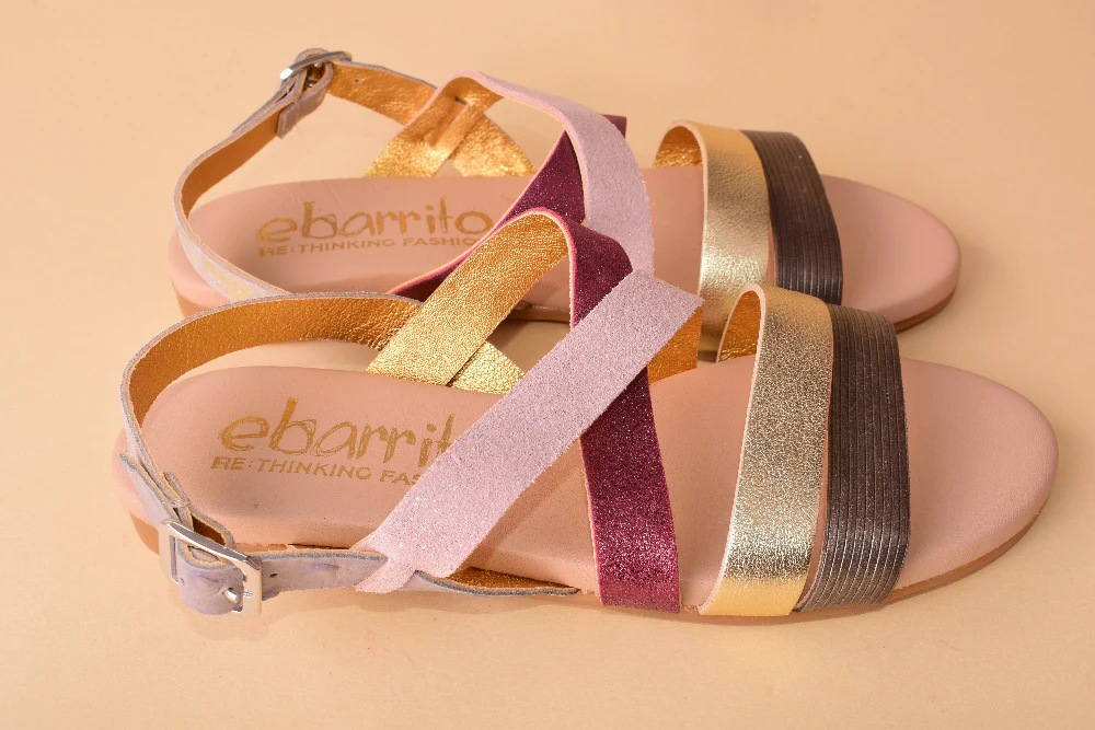 Barbados - Sandalo in pelle con laccetti patchwork - immagine 7