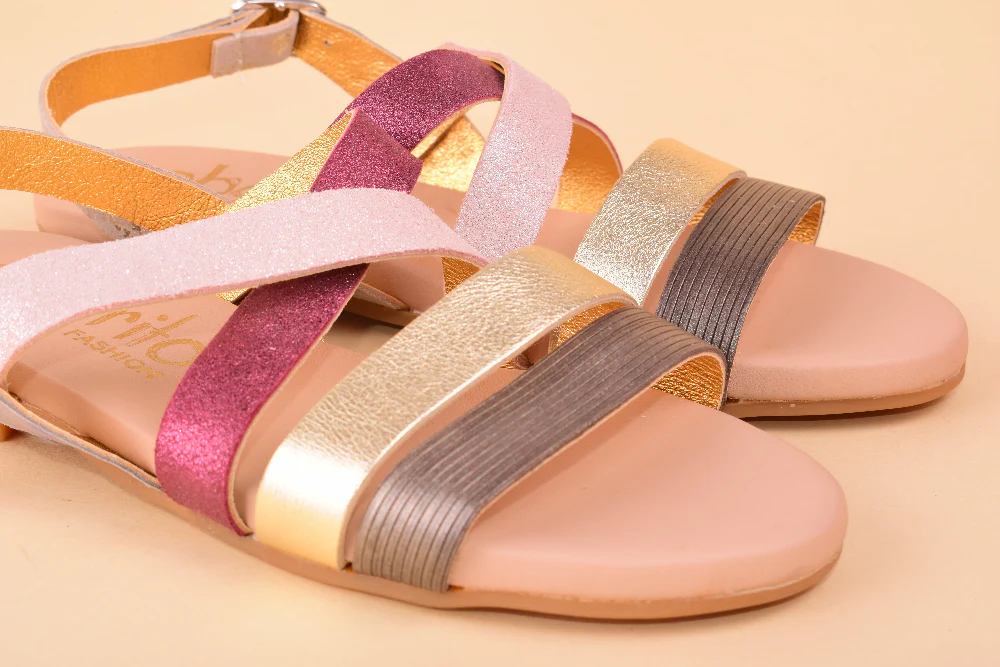 Barbados - Sandalo in pelle con laccetti patchwork - immagine 8