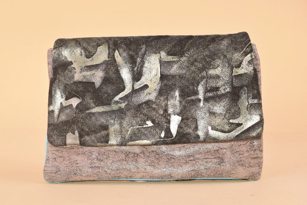 Maxi Surf & Turf - Maxi Pochette in pelle patchwork - immagine 3