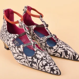 Chic Chips - Scarpe a punta in pelle con tacco 4cm