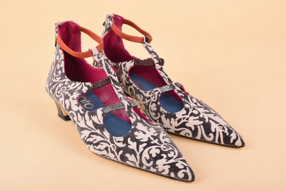 Chic Chips - Scarpe a punta in pelle con tacco 4cm - immagine 2