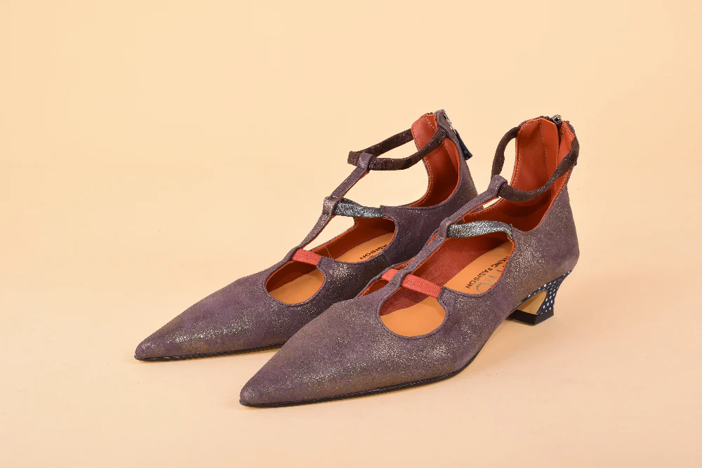 Chic Chips - Scarpe a punta in pelle con tacco 4cm - immagine 9