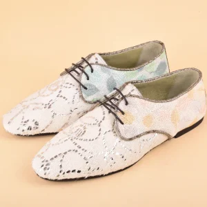 Free From Tech - Francesina con lacci in pelle patchwork