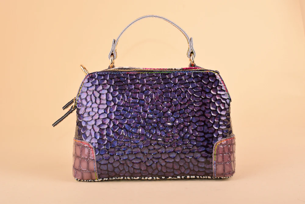 Bloom Bag - Borsa a mano in pelle patchwork - immagine 3