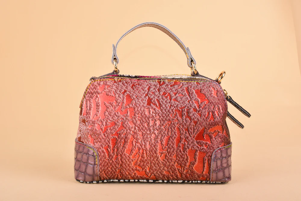 Bloom Bag - Borsa a mano in pelle patchwork - immagine 5