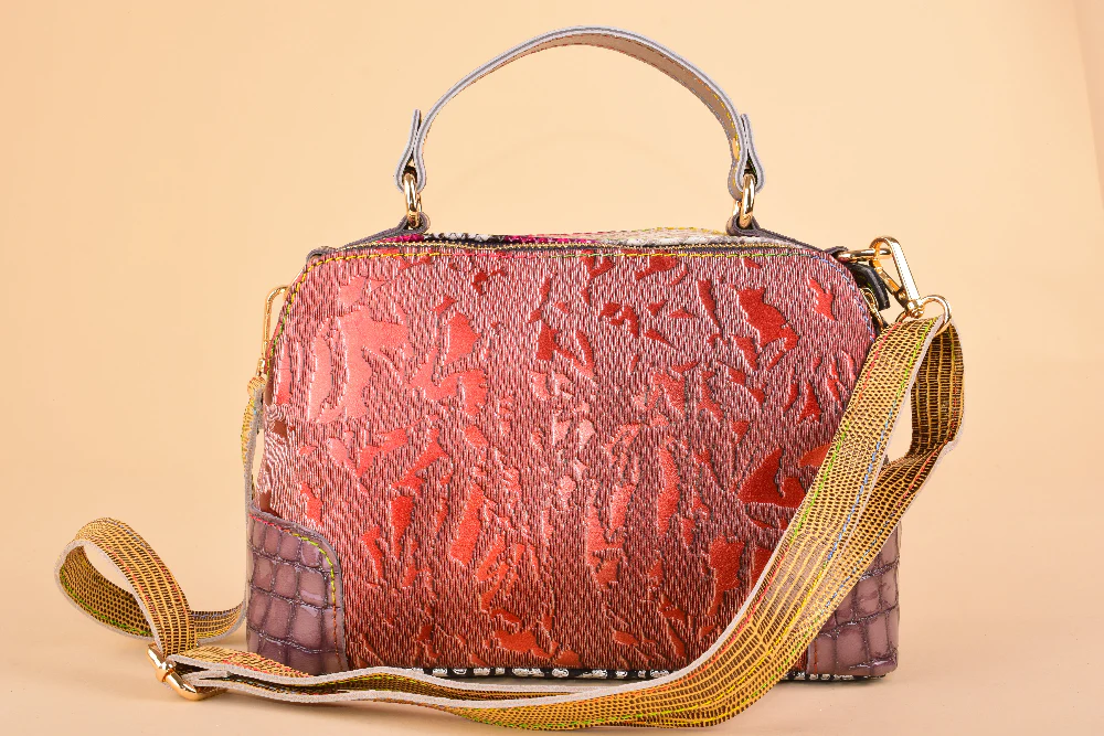 Bloom Bag - Borsa a mano in pelle patchwork - immagine 7