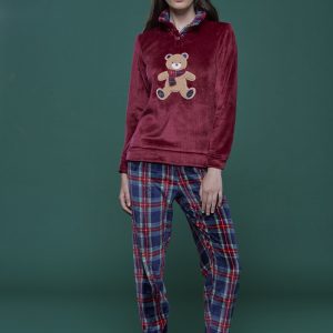 Noidinotte FA8008  Pigiama donna  coral Little Bear  m/l p/l.