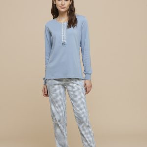 Noid&igrave;notte FA8328 Pigiama donna caldo cotone m/l p/l