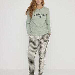 Noid&igrave;notte FA8792  Pigiama donna serafino caldo cotone