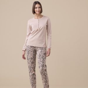 Noidìnotte FA9434 Pigiama donnaComfort serafino in caldo Cotone