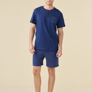 Noidìnotte FC3268  Pigiama uomoSerafino M/M P/C cotone