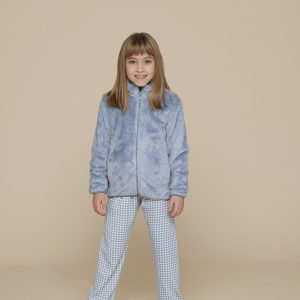 Noid&igrave;notte FE2328 Giacca da camera bambina in coral fleece