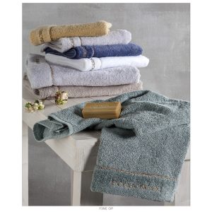 Borbonese set asciugamani fine op 5pz spugna (2 asciugamani + 2 ospiti + 1 telo) gr 550