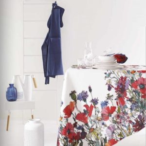 Maison Sucre’e Korin Tovaglia Antimacchia Stampata cm. 155 x 265