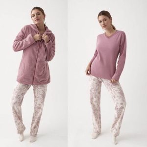 Completo pigiama Pigiama +Giacca Donna N20043 Promise
