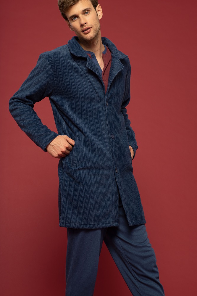 NOIDINOTTE VESTAGLIA UOMO MICROPILE APERTA GE2303 KESPINA. - immagine 2