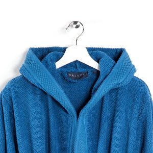 CALEFFI ACCAPPATOIO GIM UNISEX CON CAPPUCCIO, SPUGNA DI COTONE 100%.