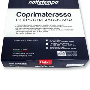 Gabel Comfort Coprimaterasso in Spugna Jacquard di Cotone cm. 175 x 200 + 30
