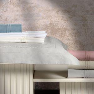 Dea ID06 Completo letto Matrimoniale in Percalle con ricami