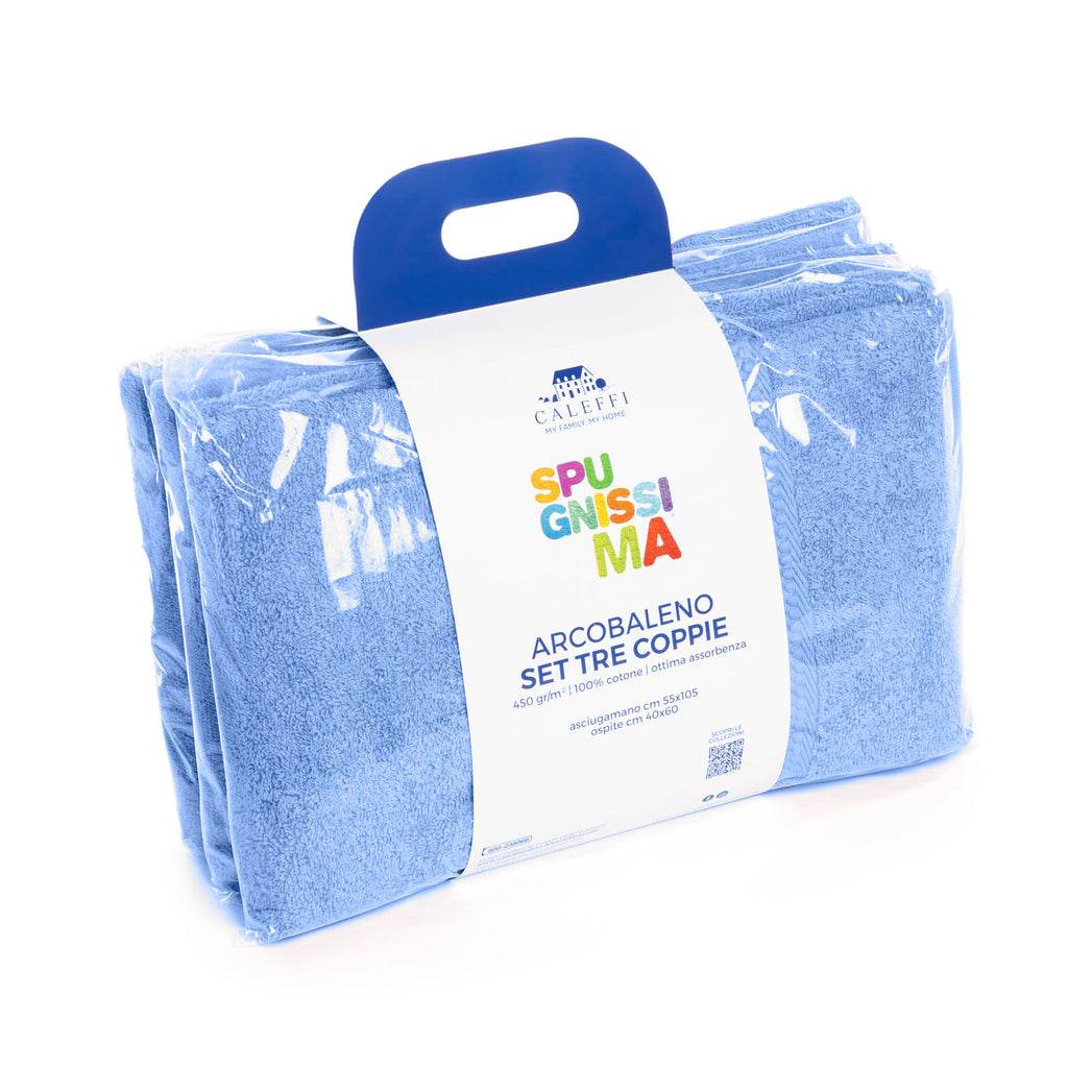 Asciugamani 3 viso + 3 ospite Biancheria MInorca 3+3 Caleffi - immagine 9