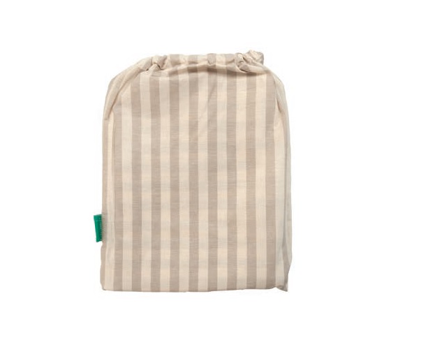 JOLIE SET 2 FEDERE 52×82 CON 4 PICCOLI VOLANI EOLO LINEA NATURA TINTO FILO 100% COTONE - immagine 3