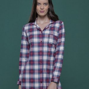 Noidinotte LA2674 Camicia da notte donna corta  aperta con collo m/l.