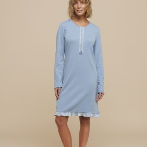 Noid&igrave;notte LA2907 Camicia da notte donna caldo cotone