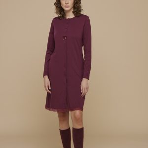 Noid&igrave;notte LA2926 Camicia da notte Aperta donna jersey invernale