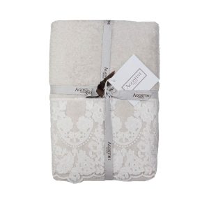 Asciugamani Coppia 1+1 Biancheria Cristal 1+1 Agostini
