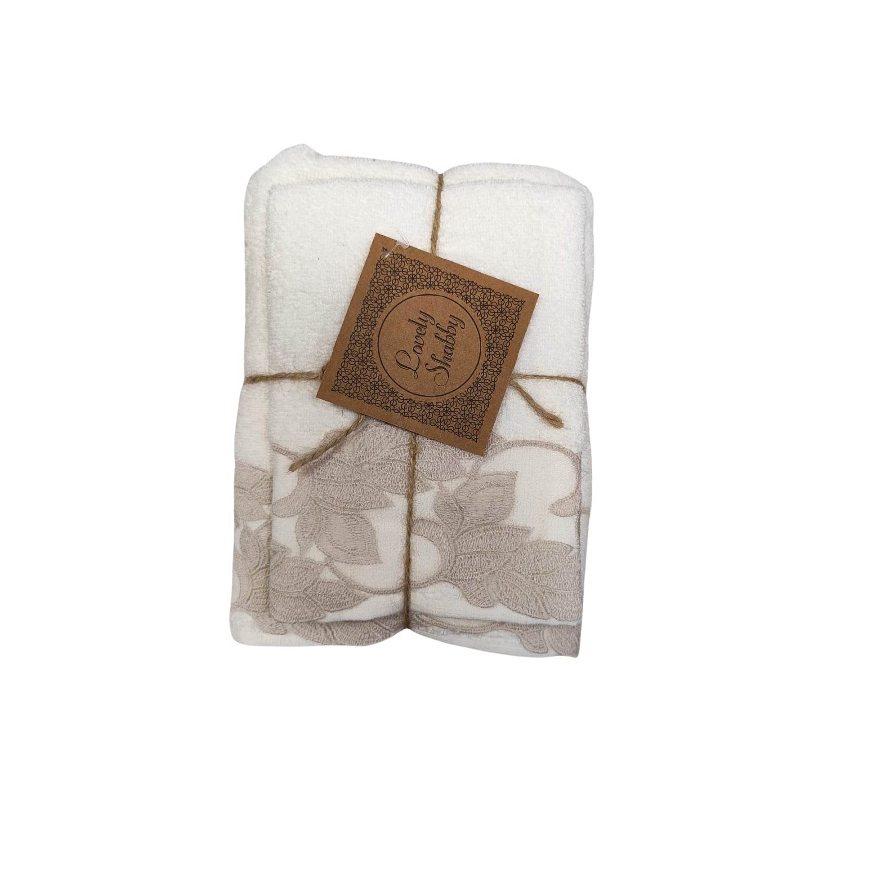 Asciugamani Coppia 1+1 Biancheria Florence 1+1 Lovely Shabby - immagine 5