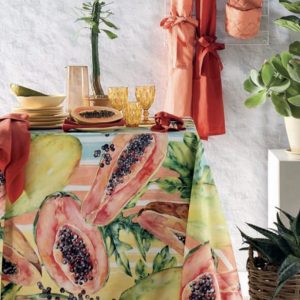 Maison Sucre’e Korin Tovaglia Antimacchia Stampata cm. 155 x 315