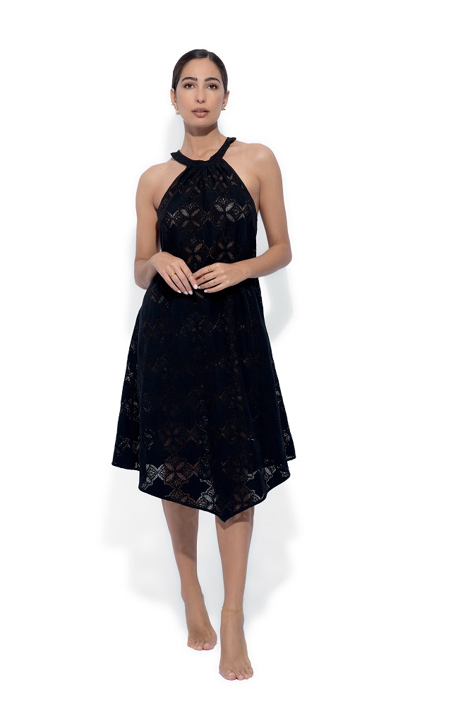 Panaji PJ25E 41205 00
Abito midi con scollo all’ americana
e cinturino - immagine 3