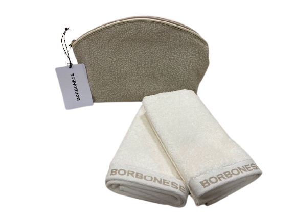 Borbonese Minimal Pochette con 2 lavette in spugna - immagine 2