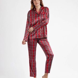 Pigiama aperto natalizio Donna 60077 Admas