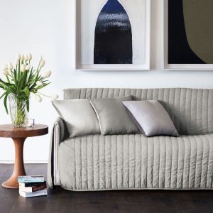 Caleffi copridivano Pagoda 3 posti in microfibra, No stiro double face