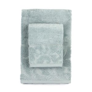 Caleffi Smeralda Asciugamano+ Ospite in spugna 450 gr/mq di puro cotone