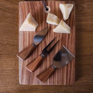 Maison Sucre’e Natale Gusto e Tradizione Set 3 coltelli per formaggio e tagliere