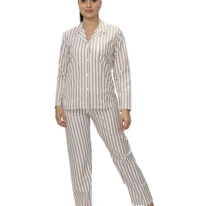 Pigiama Aperto Donna Miele Riga Crispo