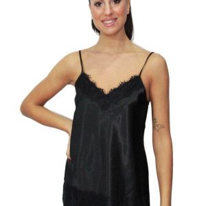 Top Bretellina Donna D1664 Nero Amadine
